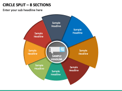 Circle Split – 8 Sections PPT Slide 2