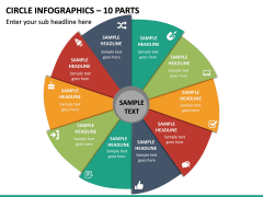 Circle Infographics – 10 Parts PPT Slide 2