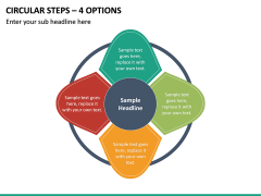 Circular Steps – 4 Options PPT slide 2
