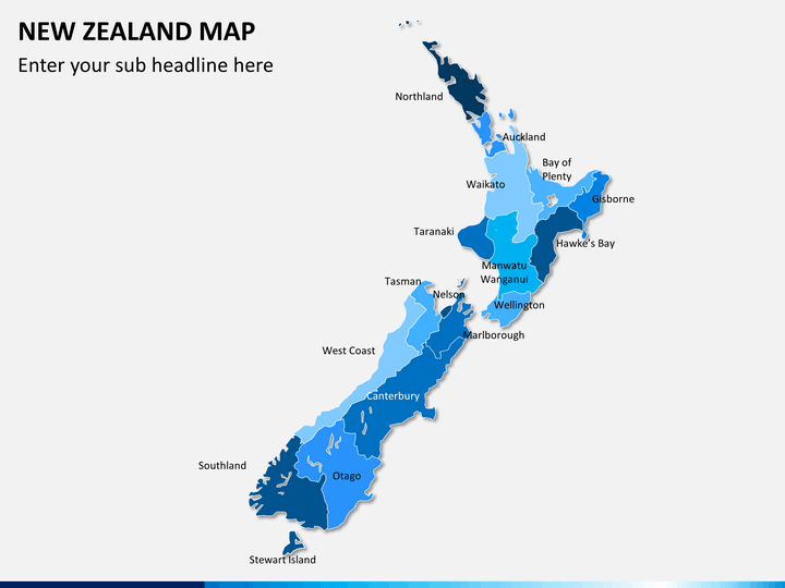 New Zealand Map PowerPoint | SketchBubble