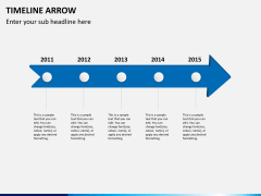 Timeline arrow PPT slide 1