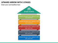 Upward Arrow with 5 Stages PPT slide 2