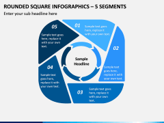 Rounded Square Infographics – 5 Segments PPT slide 1