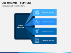 One To Many – 4 Options PPT slide 1