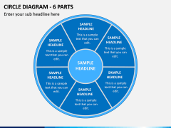 Circle Diagram - 6 Parts PPT Slide 1