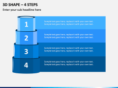 3d Shape – 4 Steps PPT slide 1