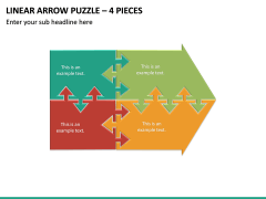 Linear Arrow Puzzle – 4 Pieces PPT Slide 2