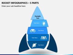 Rocket Infographics – 5 Parts PPT Slide 1