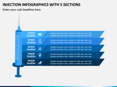 Injection Infographics with 5 Sections PPT slide 1