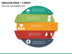 Circular Stack – 5 Parts PPT Slide 2