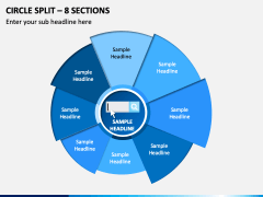 Circle Split – 8 Sections PPT Slide 1