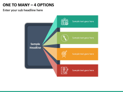 One To Many – 4 Options PPT slide 2
