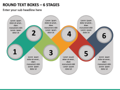 Round Text Boxes - 6 Stages PPT Slide 2