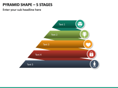 Pyramid Shape – 5 Stages PPT Slide 2