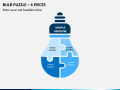 Bulb Puzzle – 4 Pieces PPT Slide 1