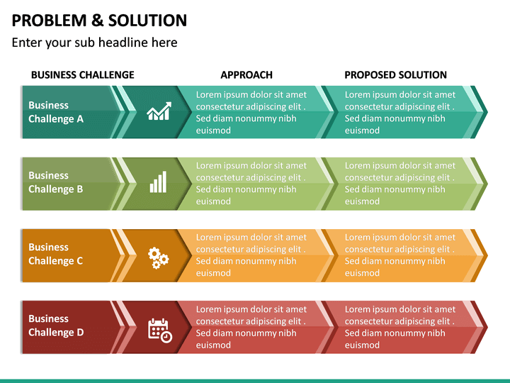 Problem and Solution PowerPoint Template SketchBubble