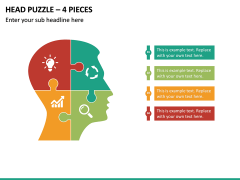 Head Puzzle – 4 Pieces PPT Slide 2