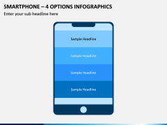 Smartphone – 4 Options Infographics PPT slide 1