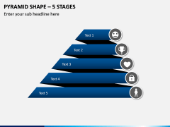 Pyramid Shape – 5 Stages PPT Slide 1