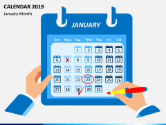 Calendar 2019 - Type 1 PPT Slide 1