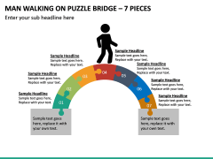 Man Walking On Puzzle Bridge – 7 Pieces PPT Slide 2