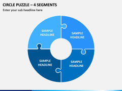 Circle Puzzle – 4 Segments PPT Slide 1