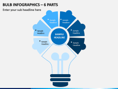 Bulb Infographics – 6 Parts PPT Slide 1