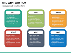 Who What Why How PowerPoint Template | SketchBubble