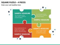 Square Puzzle – 4 Pieces PPT Slide 2