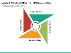 Square Infographics – 4 Triangle Shapes PPT slide 2