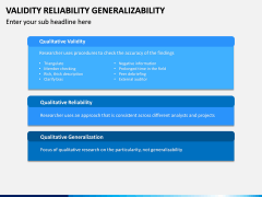 Validity Reliability Generalizability PPT Slide 15