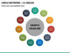 Circle Network – 11 Circles PPT Slide 2