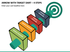 Arrow With Target Dart – 4 Steps PPT Slide 2