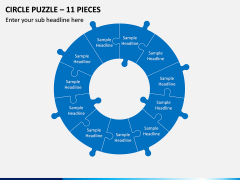 Circle Puzzle – 11 Pieces PPT Slide 1