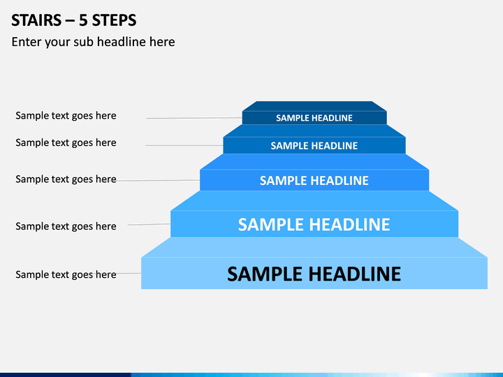 Stairs – 5 Steps PPT Slide 1