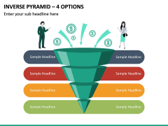 inverse Pyramid – 4 Options PPT slide 2