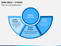 Semi Circle – 3 Pieces PPT Slide 1