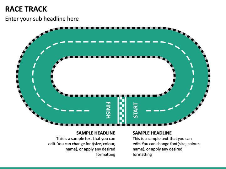 Race Track PowerPoint Template SketchBubble