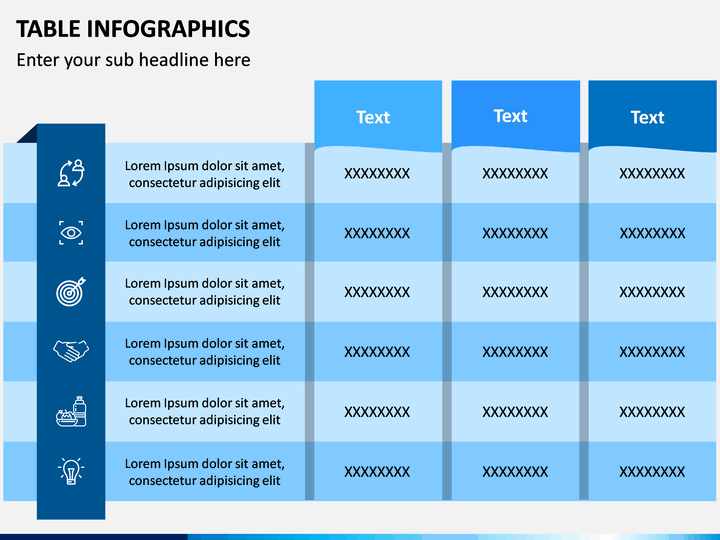 Table Infographics for PowerPoint and Google Slides - PPT Slides