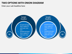 Two options with onion diagram PPT slide 1