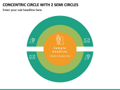 Concentric Circle with 2 Semi Circles PPT slide 2