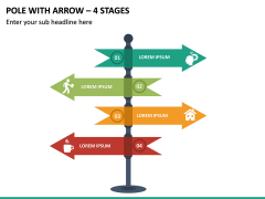 Pole With Arrow – 4 Stages PPT Slide 2