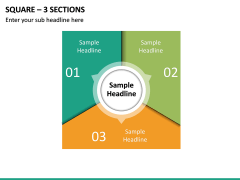 Square – 3 Sections PPT slide 2