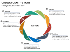 Circular Chart – 9 Parts PPT Slide 2