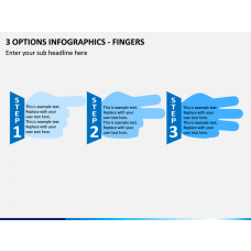 3 Options Infographics - Fingers PPT Slide 1