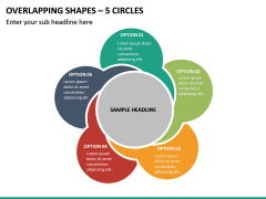 Overlapping Shapes – 5 Circles PPT Slide 2