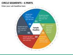 Circle Segments – 6 Parts PPT slide 2