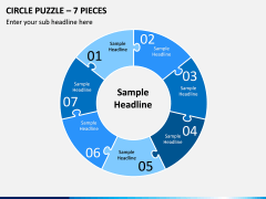 Circle Puzzle – 7 Pieces PPT Slide 1