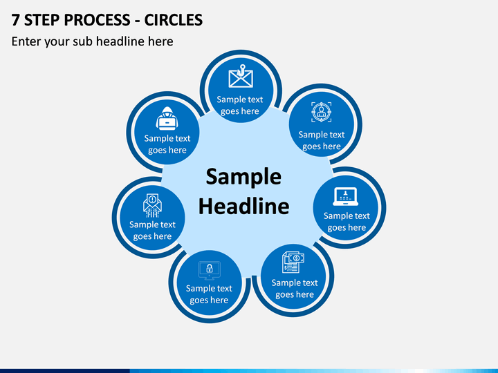 7 Step Process - Circles PPT slide 1