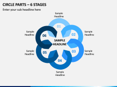 Circle Parts – 6 Stages PPT Slide 1